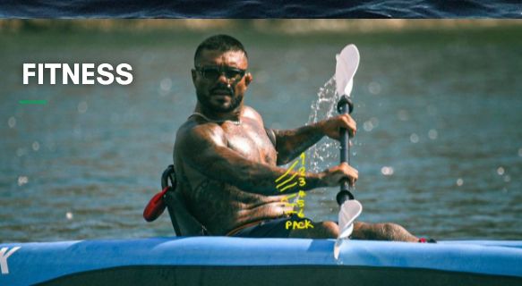 Fitness - paddler training on a KYYAAK kayak
