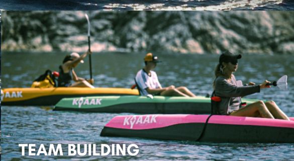 Team building - group paddling KYYAAK kayaks together
