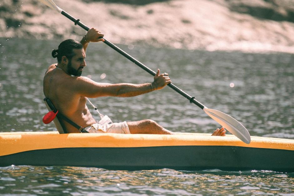Paddling a yellow KYYAAK kayak